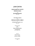DIETER: John Dieter of Northampton Co., Pennsylvania  and  his descendants 1972