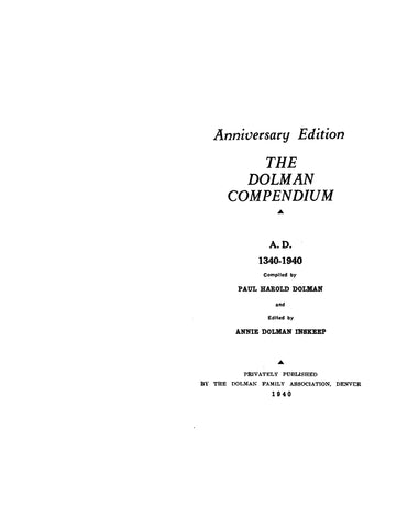Dolman Compendium, a.d. 1340-1940.