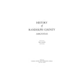 RANDOLPH, AR:  HISTORY OF RANDOLPH COUNTY (Hardcover)