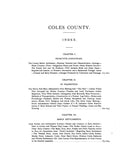 COLES,  IL:   HISTORY OF COLES COUNTY. With biographical sketches.