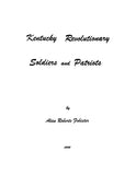 Revolutionary KY: Soldiers and Patriots 1999