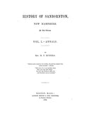 SANBORNTON, NH: HISTORY OF SANBORNTON 1881-1882