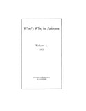 WHO'S WHO IN ARIZONA, Volume I (all published) (Hardcover)