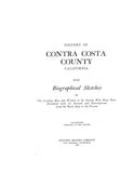 CONTRA COSTA, CA:  HISTORY OF CONTRA COSTA COUNTY (Hardcover)
