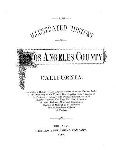 LOS ANGELES, CA:  ILLUSTRATED HISTORY OF LOS ANGELES COUNTY (Hardcover)