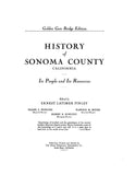SONOMA, CA: HISTORY OF SONOMA COUNTY: Its People and Resources. (Hardcover)