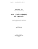 GROTON, CT:  THE STONE RECORDS OF GROTON. (Softcover)