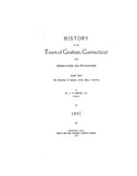 GOSHEN, CT:  GOSHEN MARRIAGES, 1740-1896.  From History of Goshen. (Softcover)