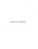 GREENWICH, CT:  OTHER DAYS IN GREENWICH, or Tales & Reminiscences of an Old New England Town. (Hardcover)