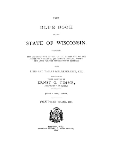 BLUE BOOK, WI: Blue Book of the State of Wisconsin (Hardcover)