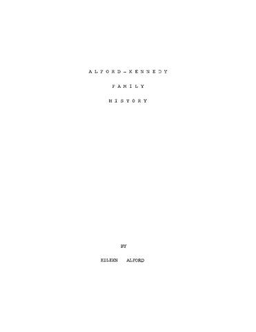 ALFORD-KENNEDY Family History (Softcover)
