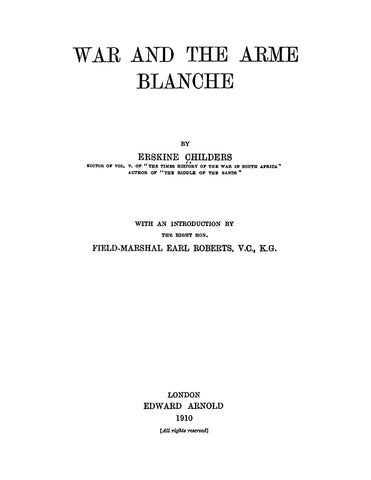 War and the Arme Blanche