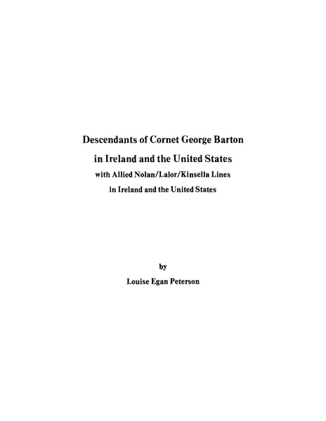 BARTON: Descendants of Cornet George Barton in Ireland and the United ...