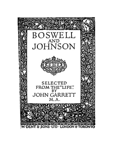 BOSWELL: Boswell and Johnson