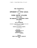 CANADA: OLD UNITED EMPIRE LOYALISTS LIST.