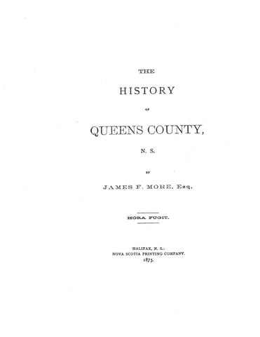 QUEENS, CANADA: The History of Queens County, NS