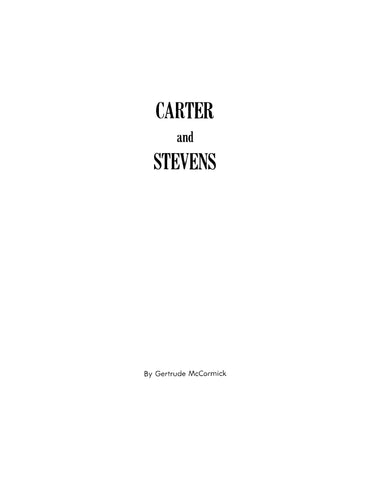 CARTER: Carter and Stevens (Softcover)