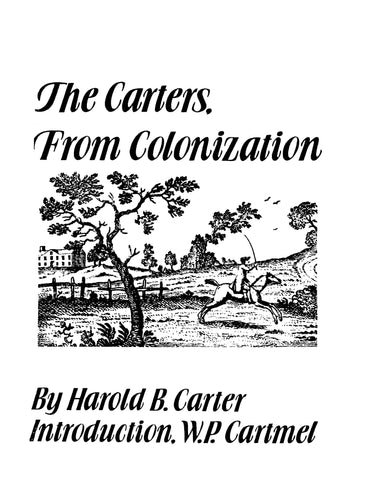 CARTER: The Carters from Colonization (Softcover)