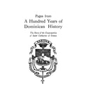 Pages from a Hundred Years of Dominican History: The Story of the Congregation of Saint Catharine of Sienna