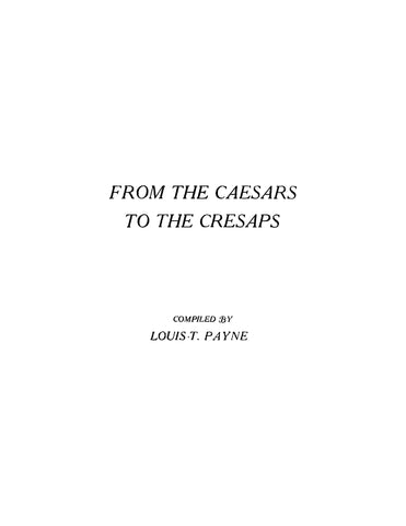 CRESAP: From the Caesars to the Cresaps (Softcover)