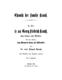 KRAUSS (Written in German): Chronik der Familie Krauss, II Twil, Dr Med Georg Friedrich Krauss, sein Leben und Wirten, mit einem Unhang: Anna Margareta Krauss, geb. Rueffershoeffer (Softcover) 1984