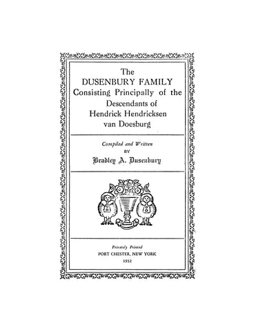 DUSENBURY FAMILY 1932