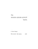 ECKLER - ACKLER - ACKLEY Family