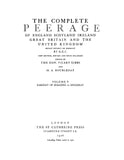 PEERAGE, ENGLAND: The Complete Peerage of England, Scotland, Ireland, Great Britain and the United Kingdom (Hardcover)