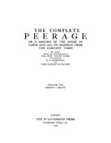 PEERAGE, ENGLAND: The Complete Peerage of England, Scotland, Ireland, Great Britain and the United Kingdom (Hardcover)