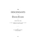 EVANS: Descendants of David Evans of Charlestown, MA 1893