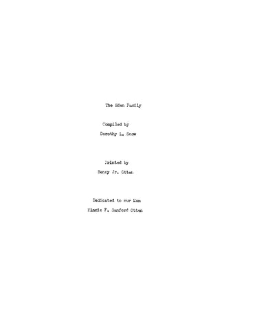 EDEN: The Eden Family (Softcover)