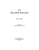 EMERSON: The Haverhill Emersons. Part I 1913