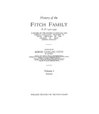 FITCH:  History of the Fitch Family, A. D. 1400-1930. (Volume I and Volume II)