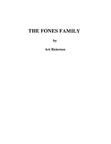 FONES Family: [NY & New England] descendants of William Fones of Saxby, England