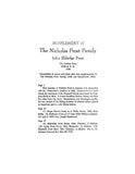 FROST: The Nicholas Frost family, including supplement 1943