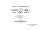 FARIS: Eight generations of the Virginia branch of the Faris family in the United States 1917