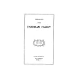 FARNHAM: Genealogy of the Farnham family, 1603-1926