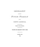 FITCH: Genealogy of the Fitch family in North America 1886