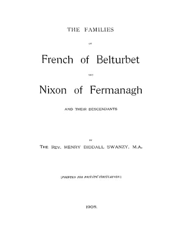 FRENCH: Families of French of Belturbet and Nixon of Fermanagh and their Descendants