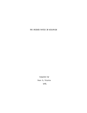 FRISBIE:  The Frisbie Family in Wisconsin (Softcover)