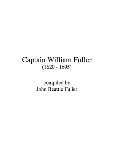 FULLER: Captain William Fuller (1620-1695)