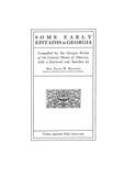 EPITAPHS, GA: Some Early Epitaphs in Georgia