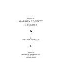 MARION, GA: History of Marion County, Georgia