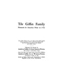 GIFFEN: The Giffen Family, Pioneers in Ameica Prior to 1742. 1933