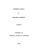 GRISWOLD: The Griswold Family in England and America: Edward of Windsor, Francis of Cambridge, Matthew of Lyme, Michael of Weathersfield 1943