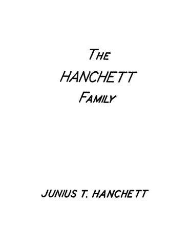 HANCHETT FAMILY 1957