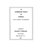 HASBROUCK Family in America, with European background 1961