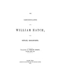 HATCH: Descendants of William Hatch of Scituate, Massachusetts 1874