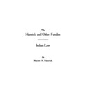 HAMRICK and Other Families: Indian Lore [& genealogy] 1939