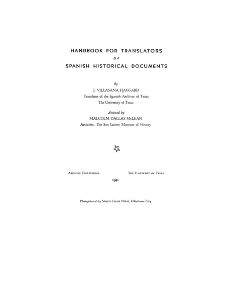 Handbook for Translators of Spanish Historical Documents – Higginson ...